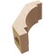 Ekena Millwork 3-inch W x 6-inch D x 6-inch H Merced Rough Cedar Woodgrain TimberThane Knee Brace, Primed BRCUR03X06X06MRCRCPR - alternate 2